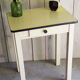 White table tray and drawer formica 50s