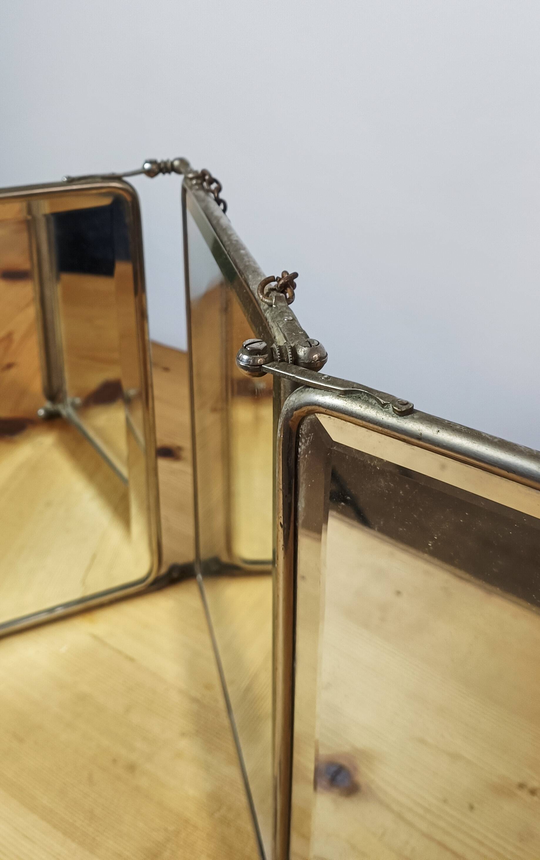 Large triptych mirror