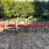 6 chairs from the 80s, metal structure