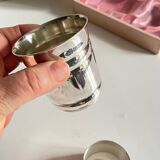Silver-plated glass and napkin ring by UDNER