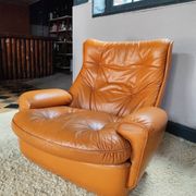 Fauteuil cuir Michel Cadestin pour Airbone