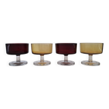 Set of 4 champagne glasses Cavalier Sweden Luminarc two-tone