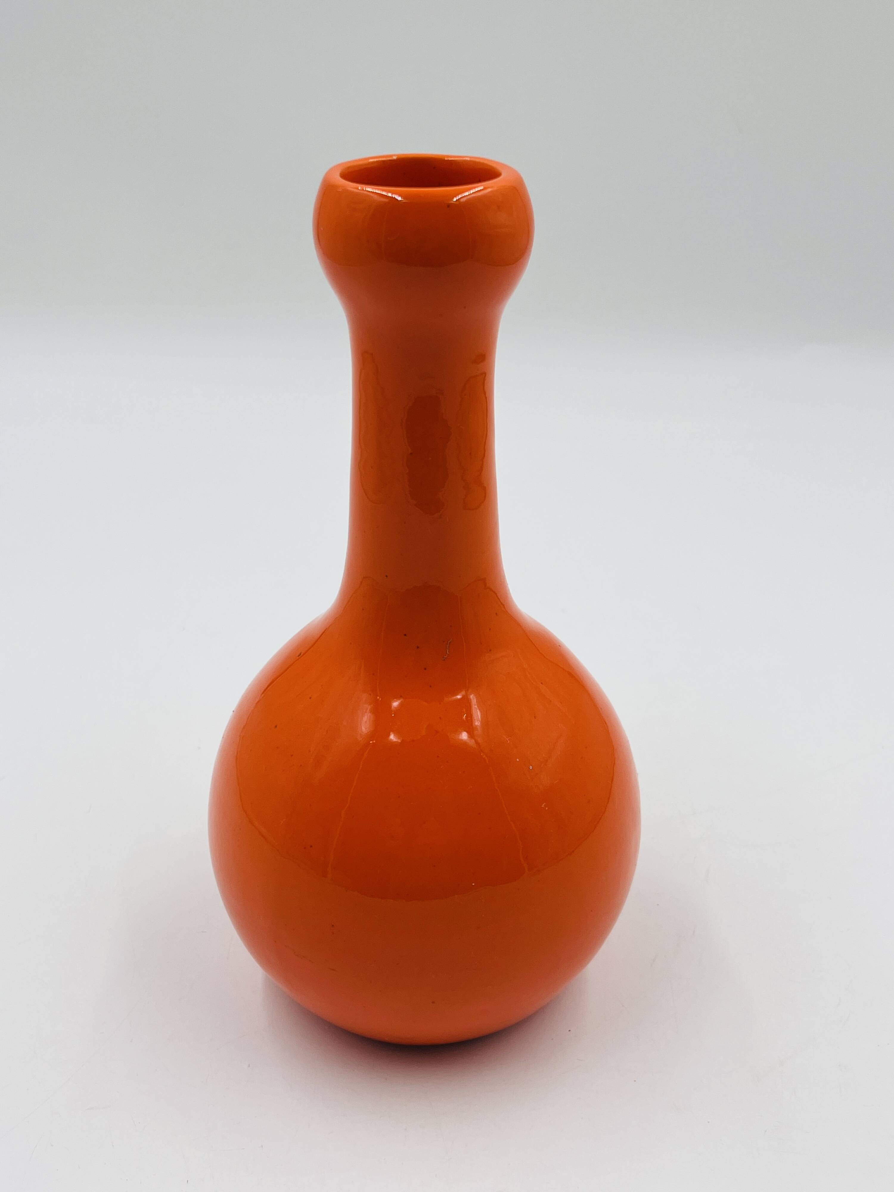 Vase céramique orange Italy