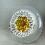 Lampe à suspension en forme de poire en verre d'art de style Mazzega 1970