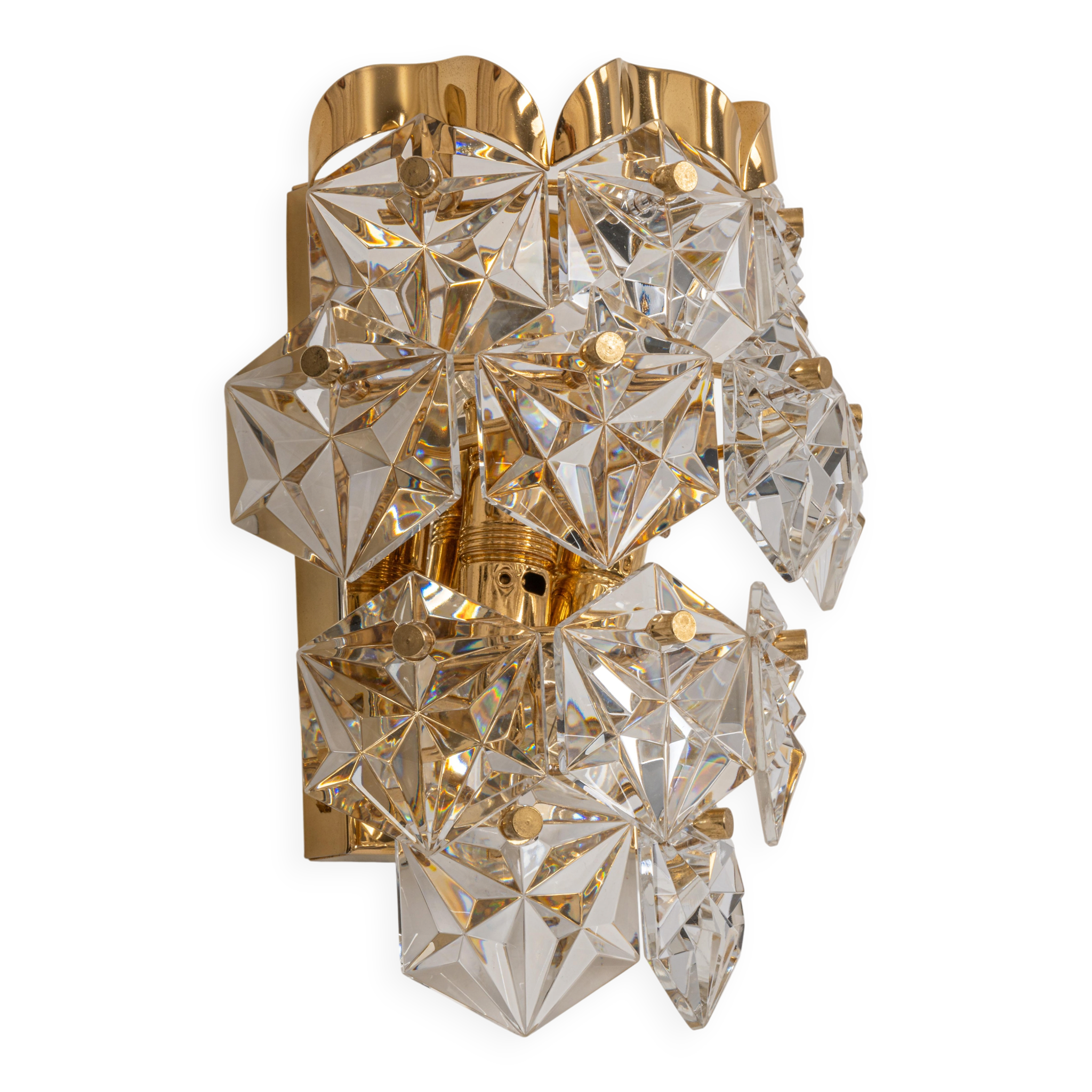 Pairs of Crystal Wall Lights by Kinkeldey, Germany, 1970s