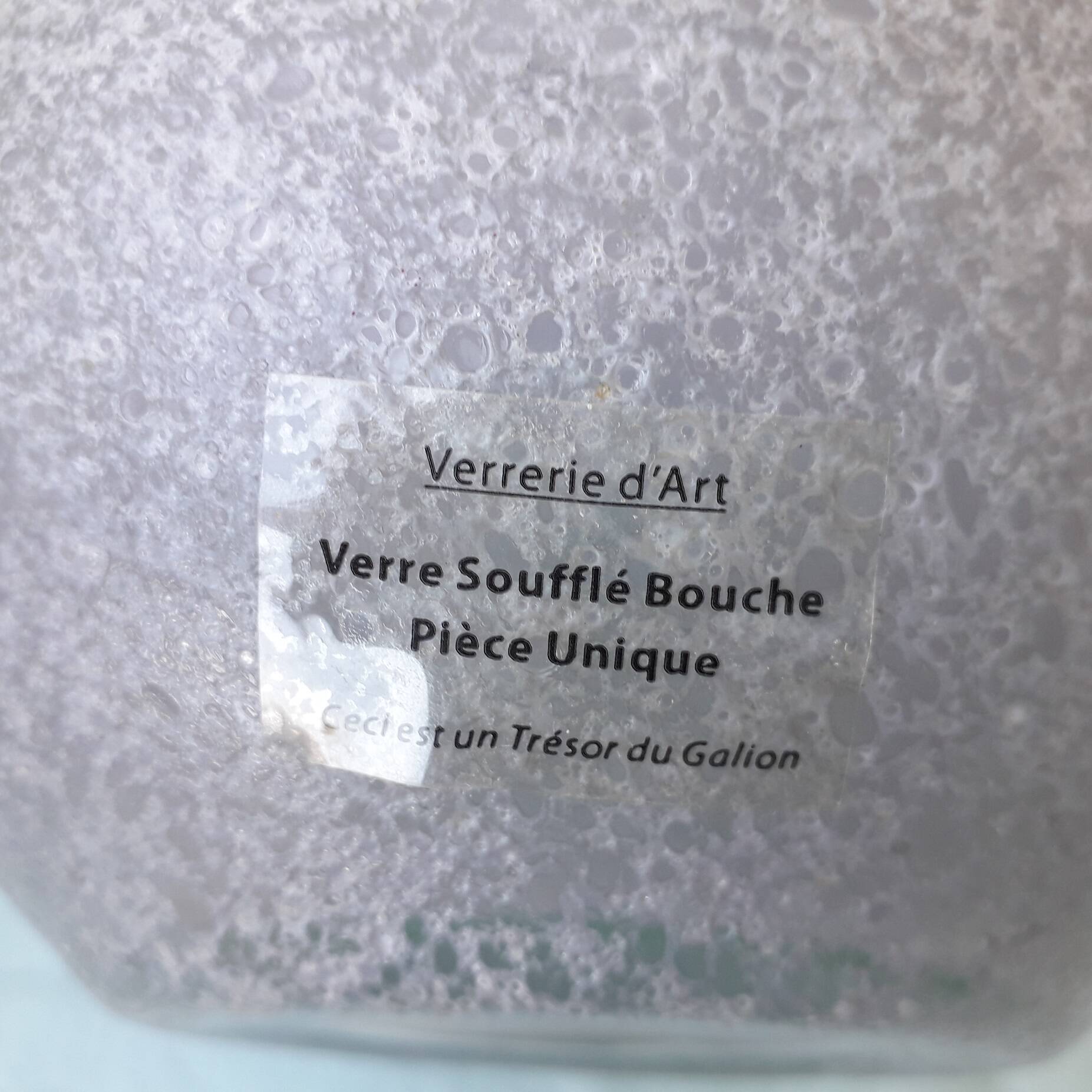 Vase verre Trésor du Galion