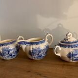Villeroy and Boch Burgenland blue and white sugar and milk pots