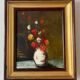 Old painting, still life with flowers signed Saint Alban, XX century