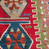 Turkish Kilim carpet , woven by hand in pure wool, 200x125cm