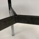Minimalist vintage coffee table in chrome glass 1970