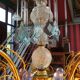 Vintage fountain chandelier glass and plexiglass