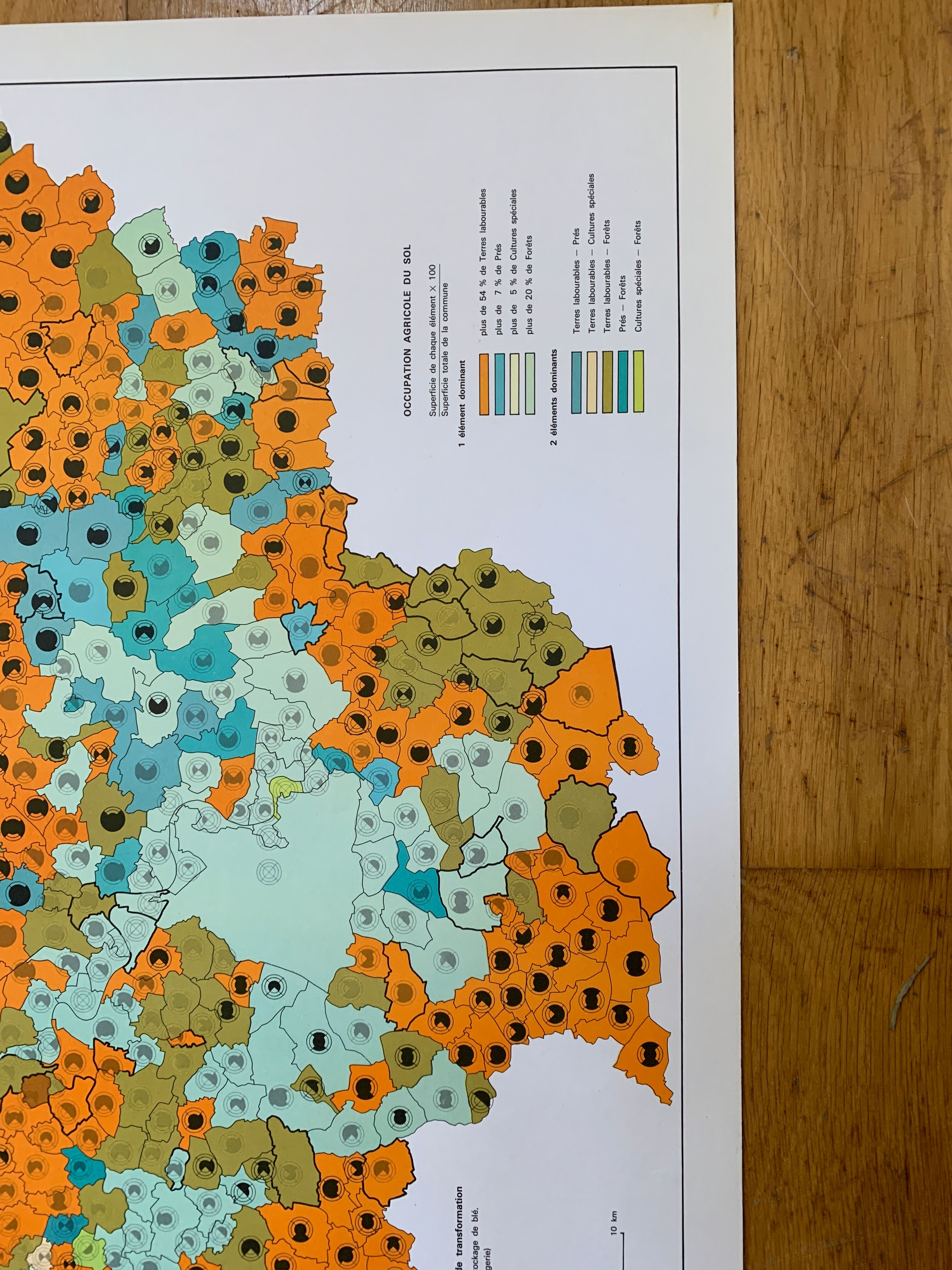 Paris Ile de France map 1967