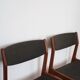 4 chaises vertes danoises estampillées