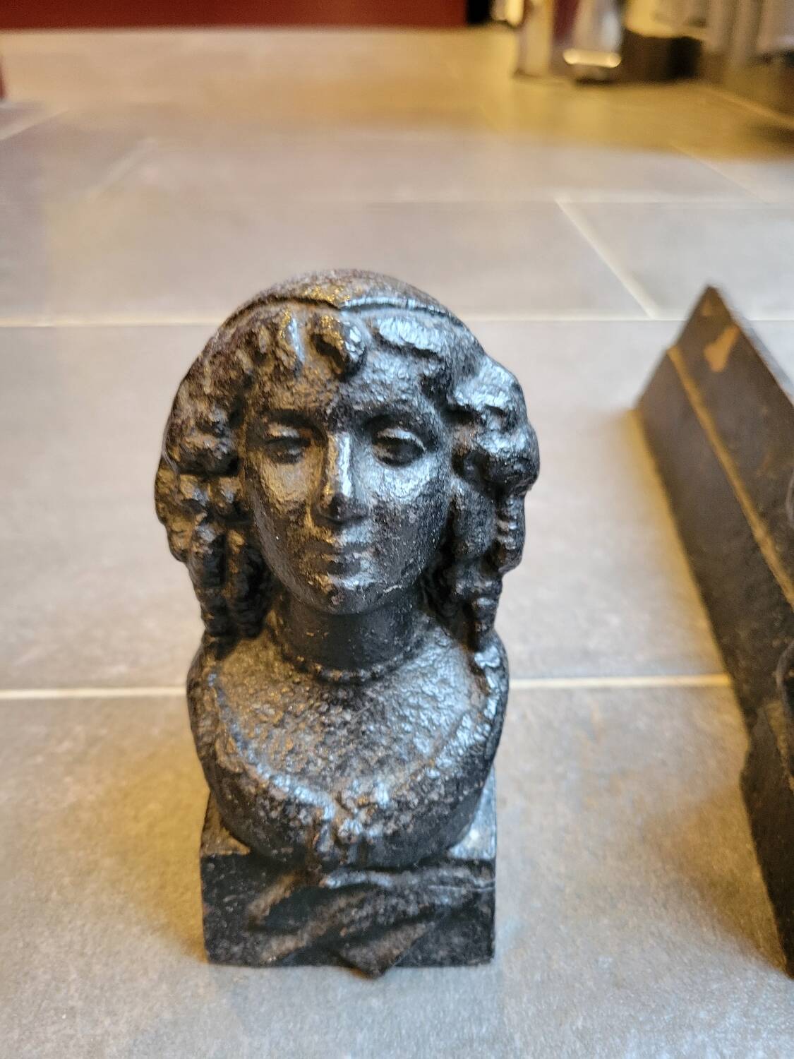 Cast iron andirons