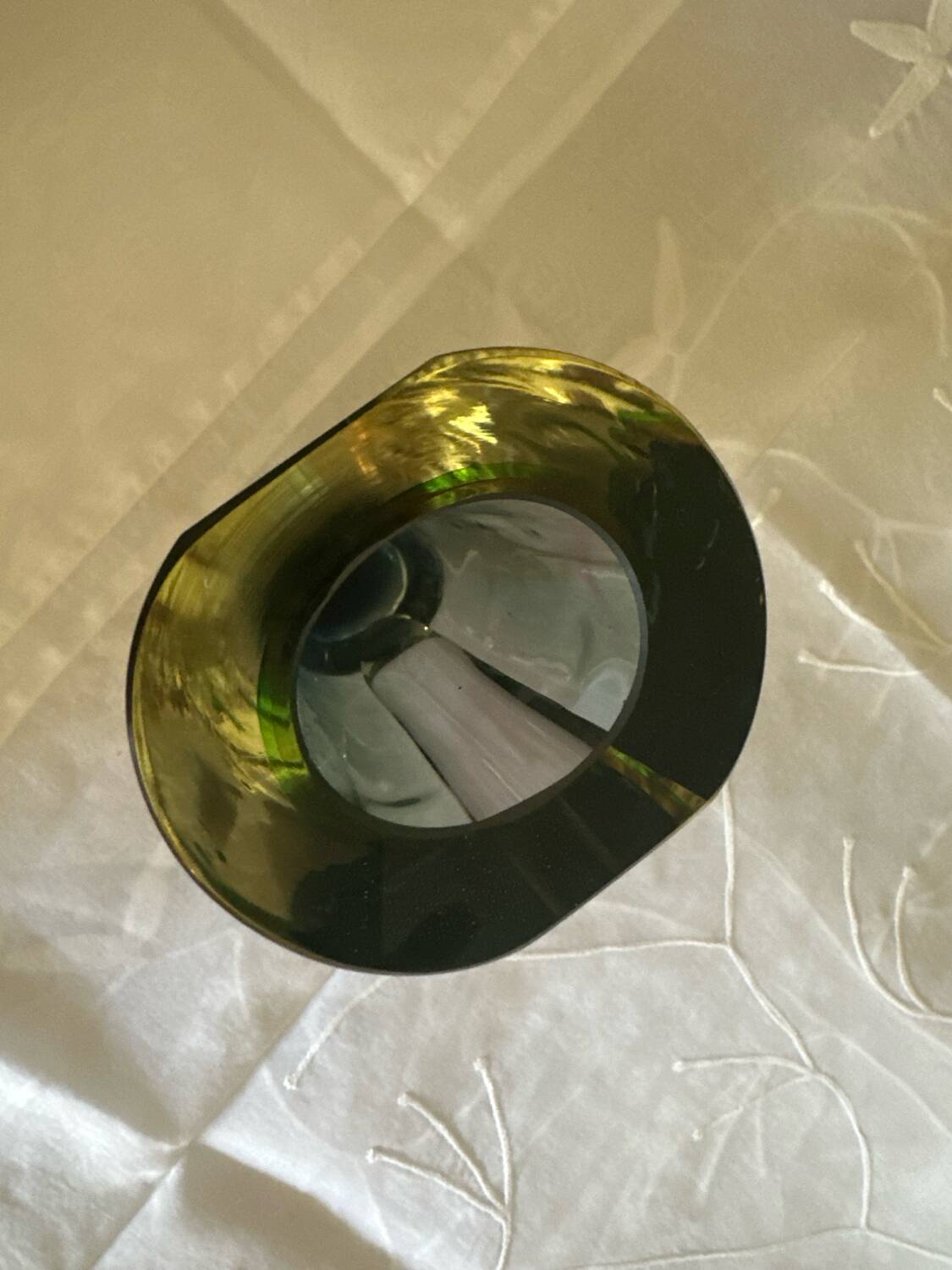 Murano Sommerso Crystal Vase Design Flavio Poli for Seguso Vintage