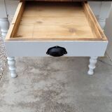 Rustic oak bistro farm table with louis philippe legs - 2m