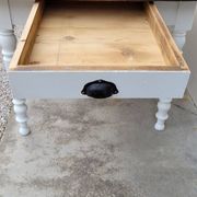 Rustic farmhouse bistro table in oak with Louis Philippe legs - 2m
