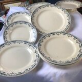 Dessert plate of the Longchamp earthenware factory, Doria model. Iron Land