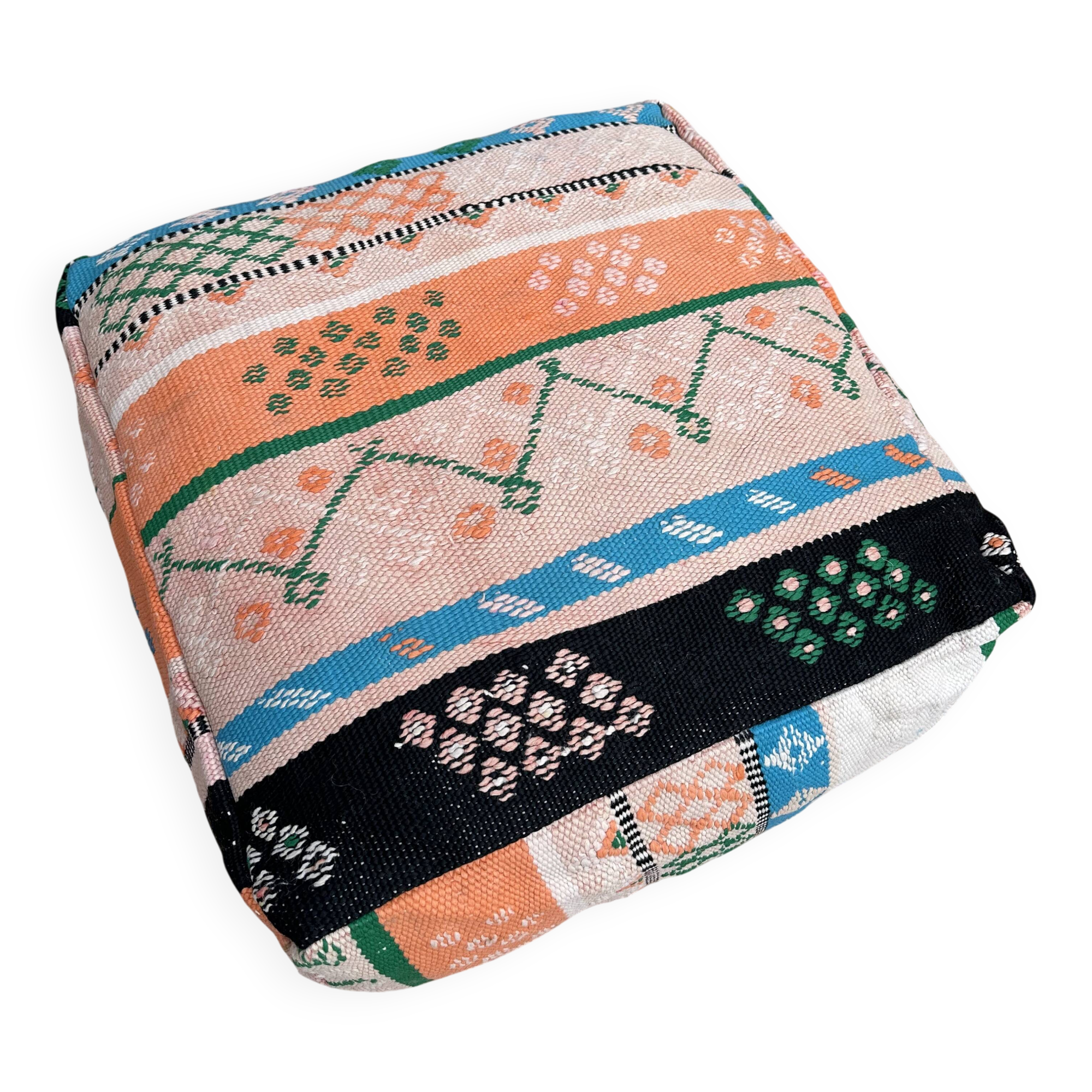 Handmade Berber Kilim pouf