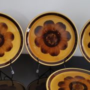 5 dessert plates in vintage ceramic Sarreguemines "Rimini"