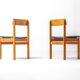 Set of 6 'Abstracta' dining chairs in beech by Jos de Mey, Belgium 1960s