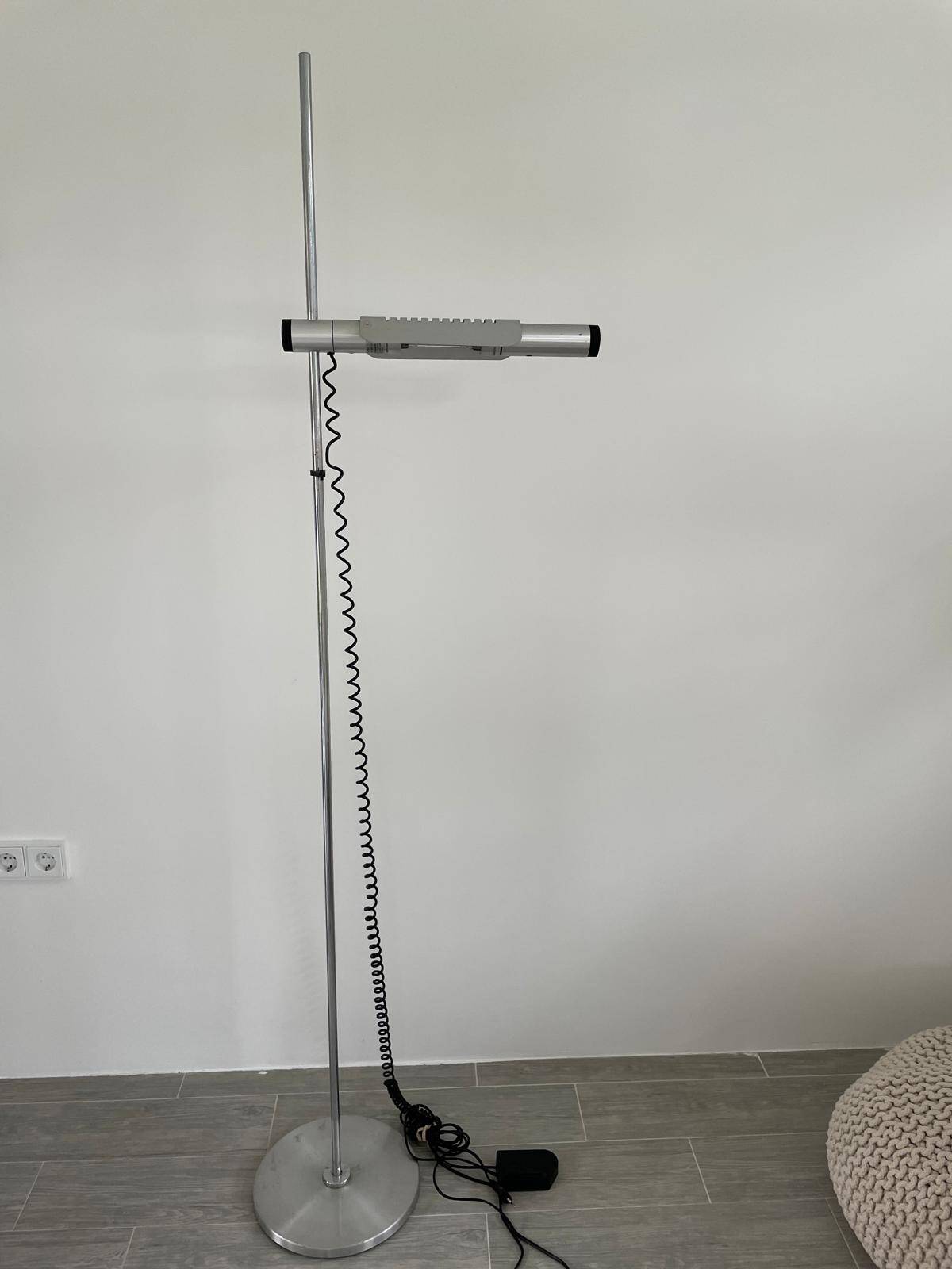 Floorlamp aluminium Rico and Annemarie Baltensweiler Halo 250