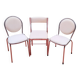 CIVIC Made in France Trio of vintage 1970s Medallion chairs