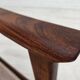 1970s, Danish highback armchair, furniture wool, teak wood, original.