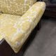 Vintage wooden sofa / armchair with yellow accent