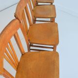 Set of 4 vintage 1950s bistro chairs