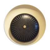 Wall lamp italian metal openwork & brass, 1950