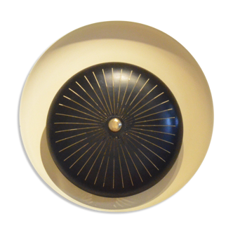 Wall lamp italian metal openwork & brass, 1950