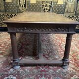 Gothic style dining table - Louis XIII walnut