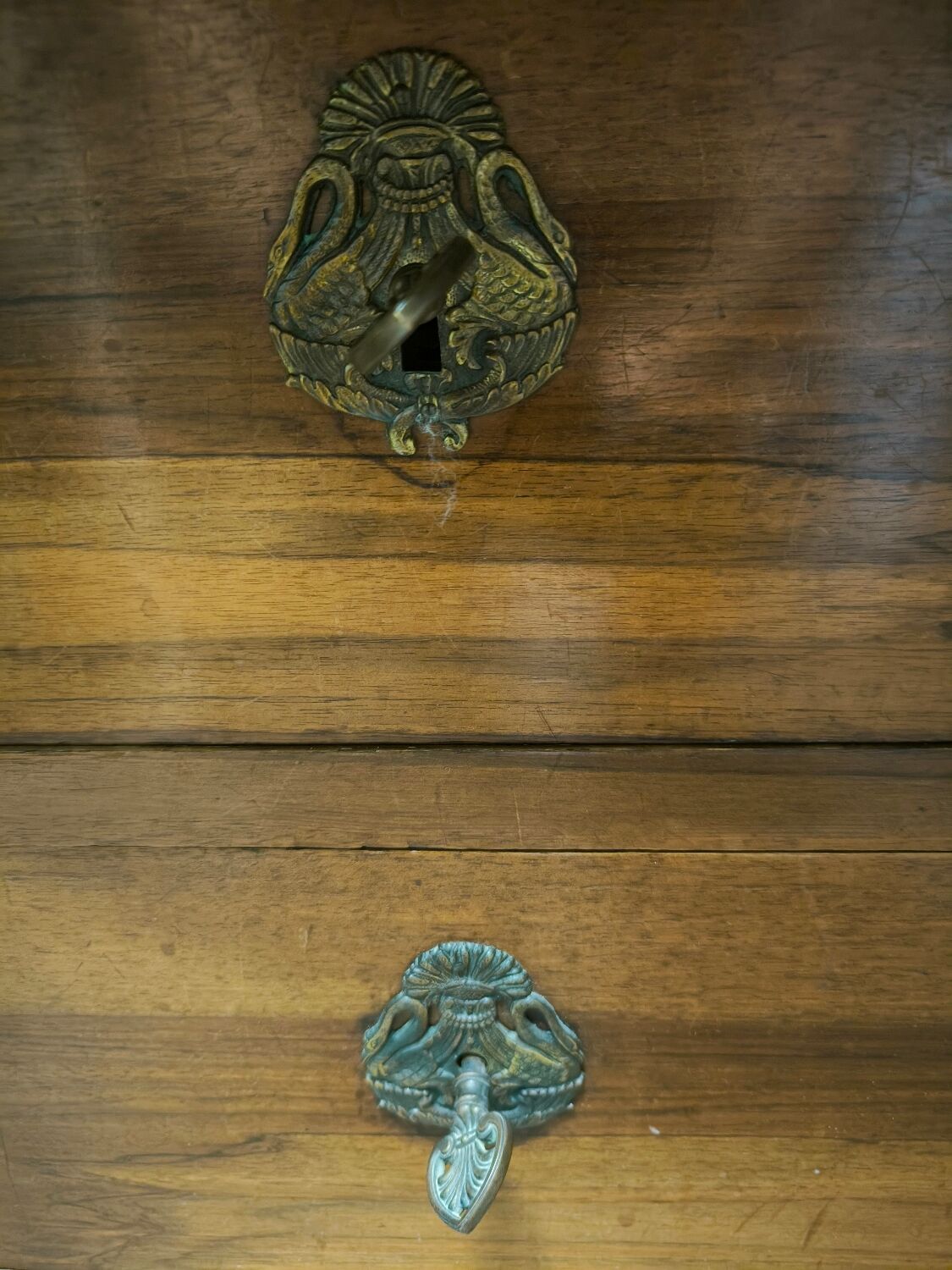 Empire period walnut chest of drawers