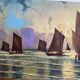 Paysage de voiliers en mer