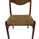 Mid-century teak dining chair by Arne Wahl Iversen for Glyngøre Stolefabric