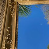 Beveled gold mirror