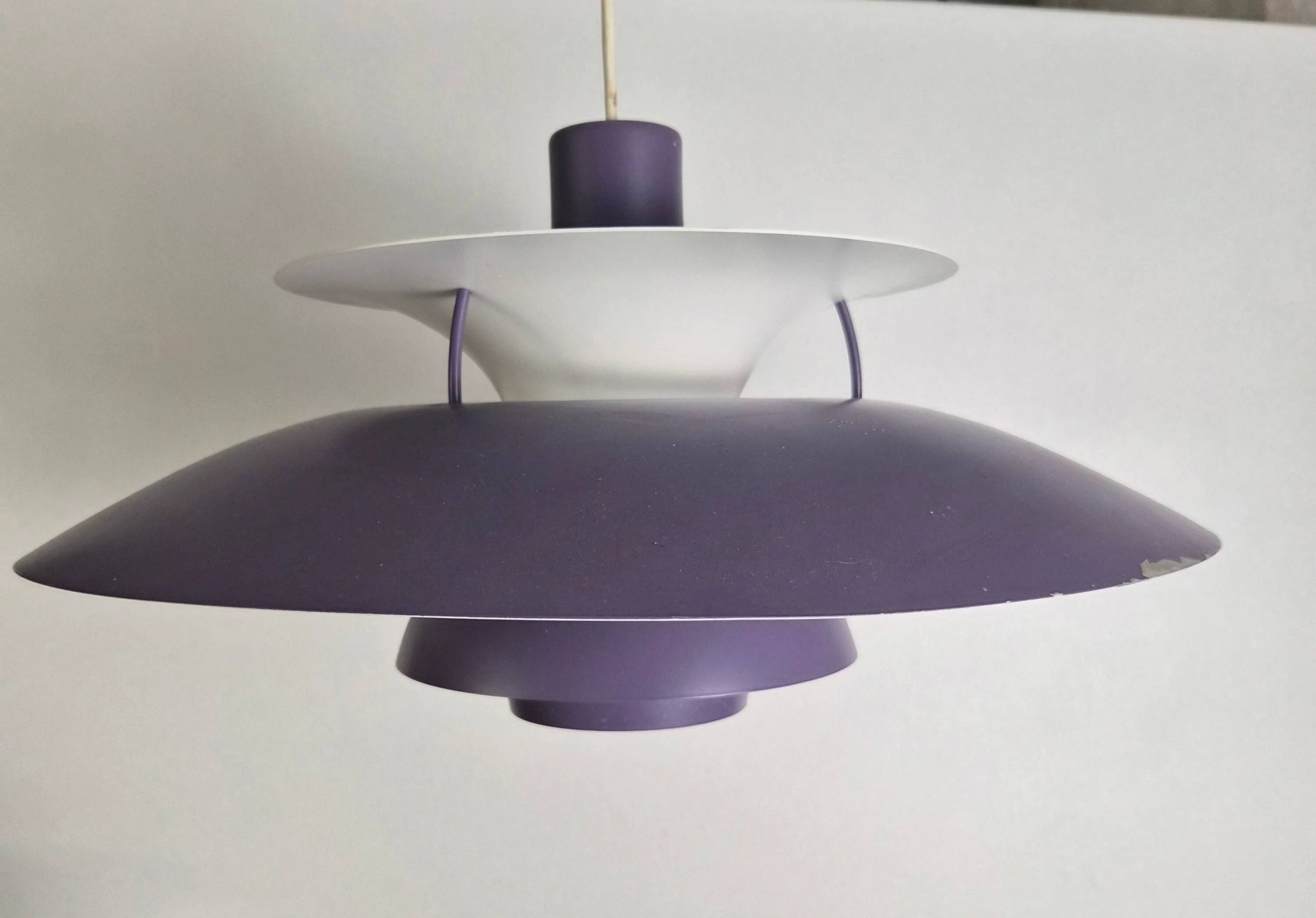 Suspension PH5 en violet par Poul Henningsen pour Louis Poulsen, Danemark 1960