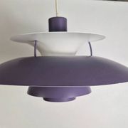 PH5 pendant light in purple by Poul Henningsen for Louis Poulsen, Denmark 1960