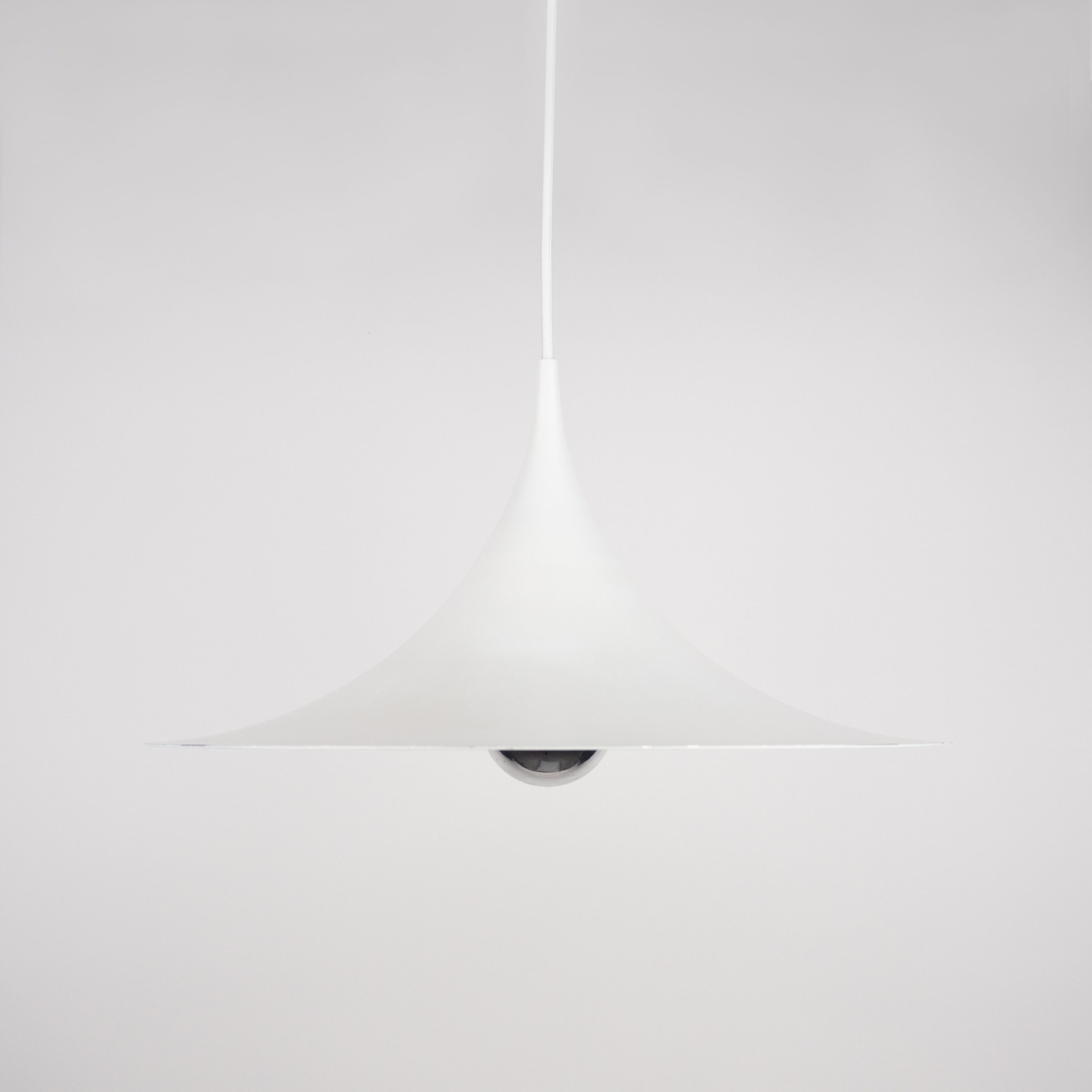 Pair of Danish vintage pendant lamps Semi by Bonderup&Thorup, 1968