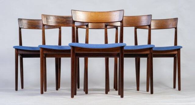 Dining Room Chairs Model 39 in Rosewood by Henry Rosengren Hansen for Brande Møbelindustri, 1960s, Set of 6