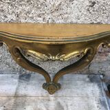 Console murale dorée vintage