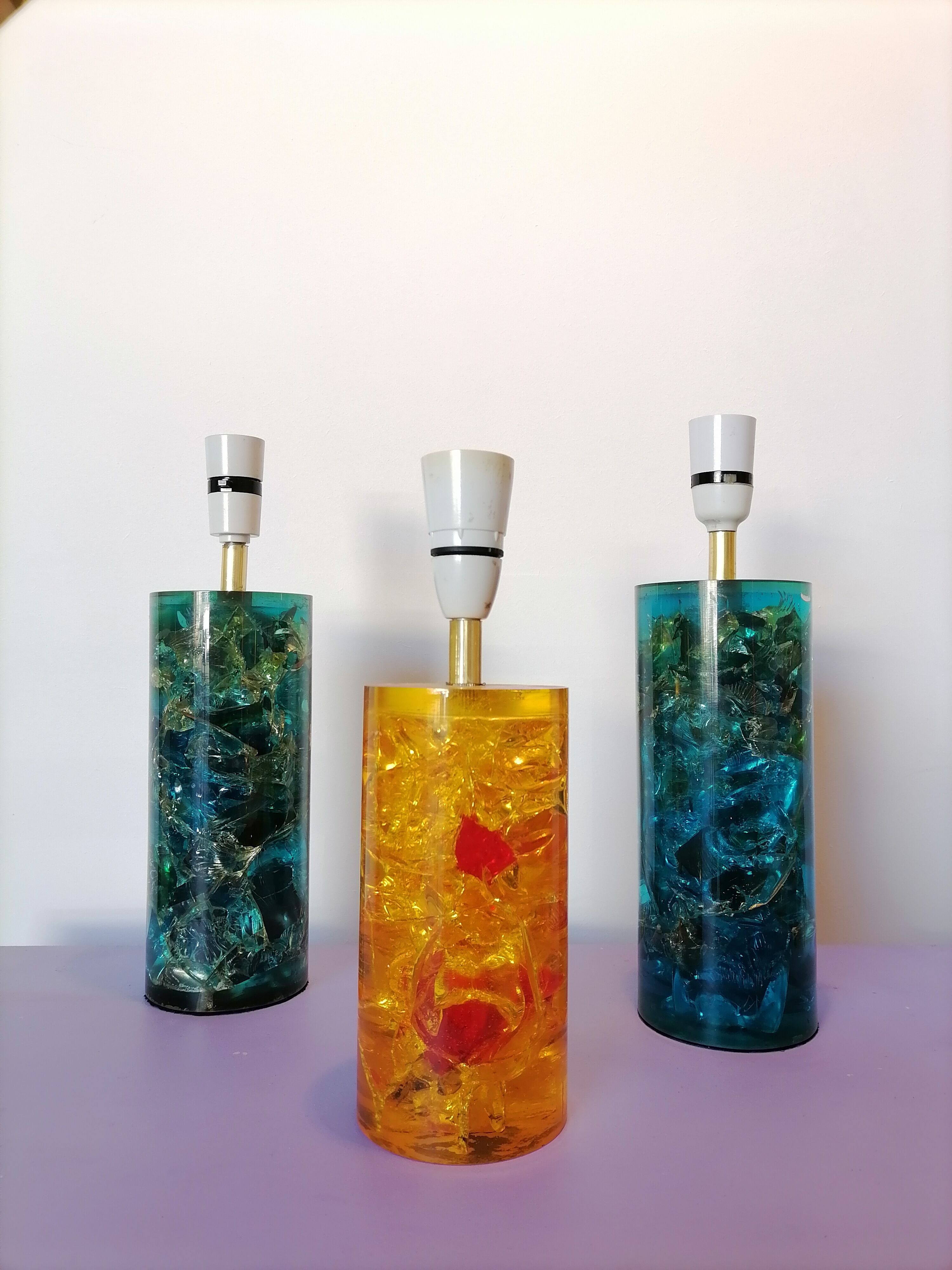 Fractal resin lamps 1970
