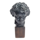 Bust of Beethoven in patinated plaster in imitation of bronze, signed, 27 cm
