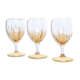 Set of 3 walking glasses, gilded, mid-20th century, art deco