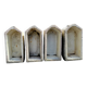 Set of 4 Art Deco style planters in reconstituted stone, 20th century