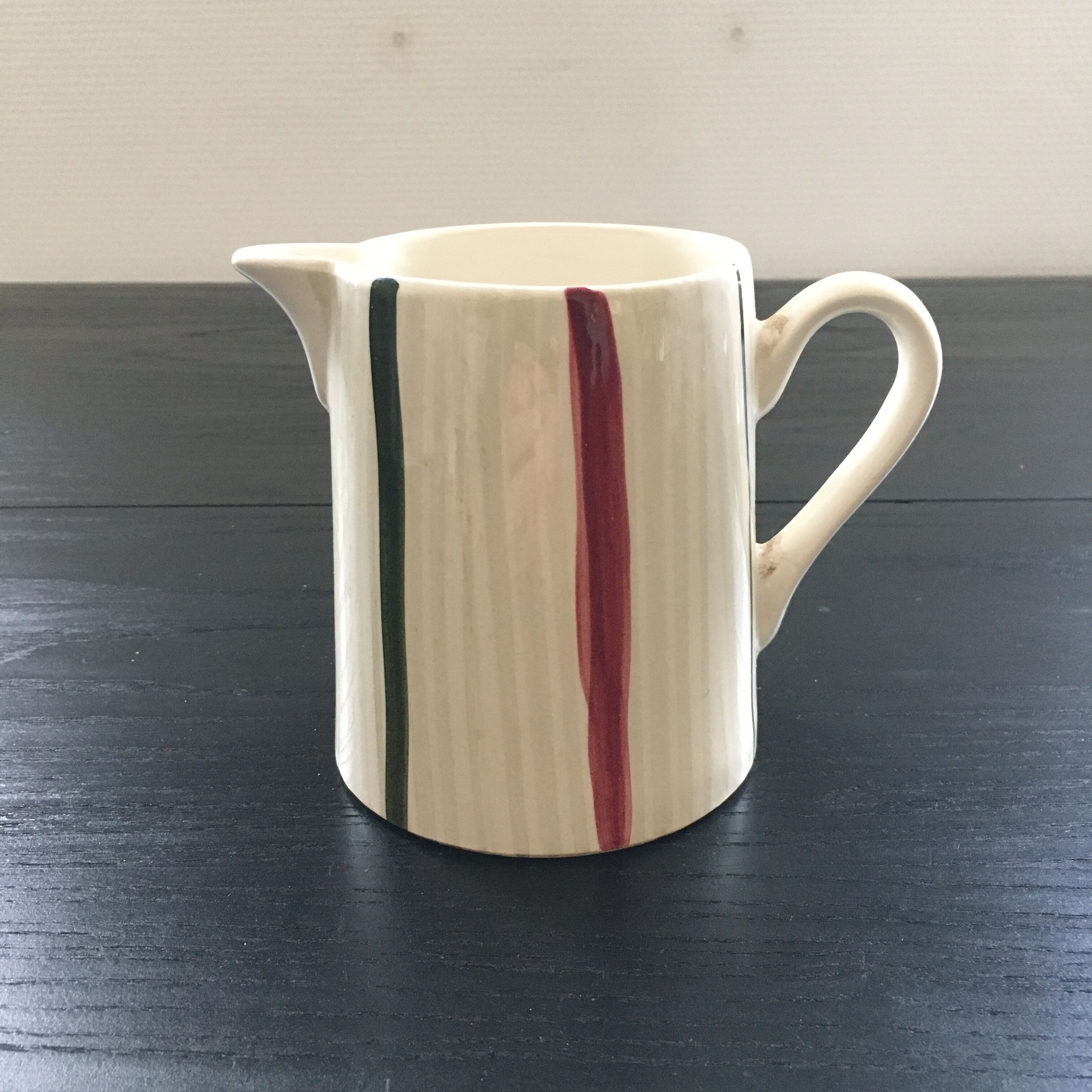 Pitcher green and red stripes