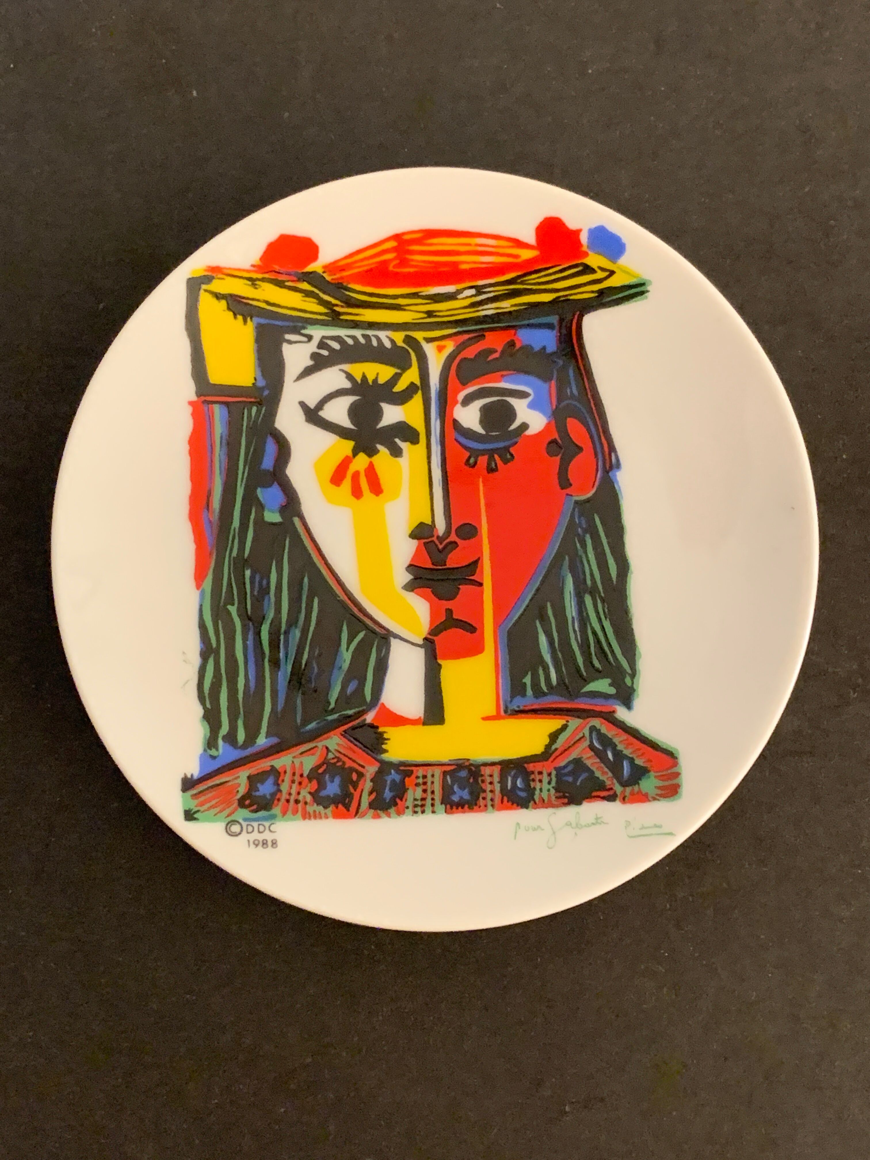 Empty pocket in polychrome earthenware Picasso, 1988