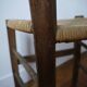 Wooden chair with straw seat