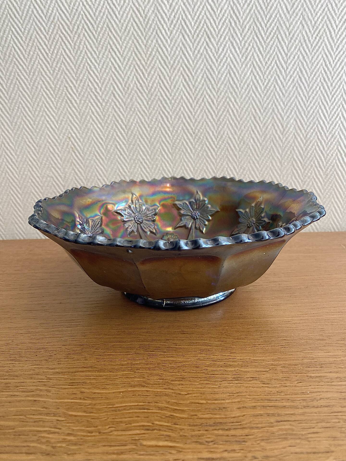 Fenton little flowers carnival glass cup
